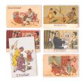 Ilustrate comice cu tematica căsniciei, 6 cărți poștale - piese de colecție foarte rare