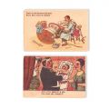 Ilustrate comice cu tematica căsniciei, 6 cărți poștale - piese de colecție foarte rare