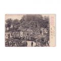 Serbarea Asociației Cântăreților Germani în Galați + Pelerinaj la mormântul lui Alexandru I. Cuza, două fotografii tip carte poștală, 1898-1900