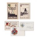 Organizații studențești din Transilvania, 5 cărți poștale ilustrate - piese de colecție foarte rare