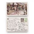Sărbătorile de iarnă la români, patru cărți poștale ilustrate, cca. 1900 