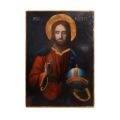 Icoană românească, Iisus Hristos Pantocrator, ulei pe lemn