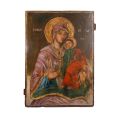 Icoană împărătească Născătoarea de Dumnezeu Hodighitria, tempera pe lemn, sec. XX