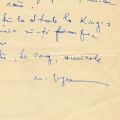 Nicolae Iorga, scrisoare olografă către Marcu Beza, 1 octombrie 1921