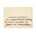 George Georgescu, Alfred Alessandresco, N. M. Condiescu, patru cărți de vizită, din colecția familiei Ștefănescu 