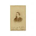 Titu Maiorescu, fotografie cu dedicație olografă către Ioan Slavici + carte de vizită cu însemnare olografă
