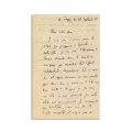 Tristan Tzara, scrisoare olografă, 1951