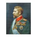 Regele Ferdinand I și Regina Maria, două cromolitografii pe mătase, Revista Artelor Grafice