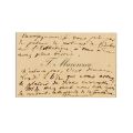 Titu Maiorescu, carte de vizită cu însemnare olografă către I. A. Cantacuzino