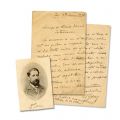 N. Gane, fotografie semnată olograf + scrisoare, 1905