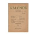 Publicația „Kalende”, Anul I, Nr. 1, 2, 3-4, 1928-1929