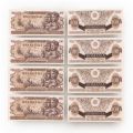 Patru bancnote în valoare de 100 lei din 1947, necirculate, serie consecutivă