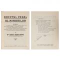 Dr. Carol Nesselrode, Dreptul penal al minorilor, 1929, cu semnătură  