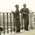 Mircea Eliade și Nina Mareș, fotografie + bilet cu dedicație olografă