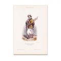 Țărancă moldoveancă de pe malurile Dunării, litografie colorată manual, gravor Michel Bouquet, cca. 1840