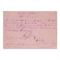Teatrul Național, bilet permanent cu semnătura directorului Ion Ghica, 1878