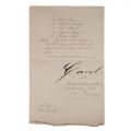 Document de grațiere cu semnătura olografă a domnitorul Carol I, 1869