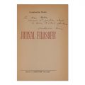 Constantin Noica, Jurnal filosofic, 1944, cu dedicație pentru Dan Botta 
