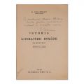 G. Călinescu, Istoria Literaturii Române, 1946, cu dedicație olografă