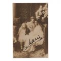 Principesa Maria alături de două dintre fiicele sale, fotografie tip carte poștală cu amplă însemnare olografă