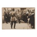 Regina Maria a României după ceremonia de încoronare, fotografie format carte poștală, 1922