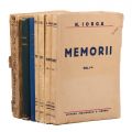 N. Iorga, Memorii, 7 volume, 1931 - 1939, cu dedicație pentru Ioan Lupaș