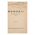N. Iorga, Memorii, 7 volume, 1931 - 1939, cu dedicație pentru Ioan Lupaș