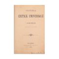 I. Heliade-Rădulescu, Historia Critică Universală, două volume colligate, 1892