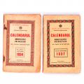 Calendarul Arhiepiscopiei Bucureștilor pe anii 1934 și 1937, două volume