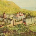 Sfântul Munte Athos, mănăstirea românească Prodromul, litografie