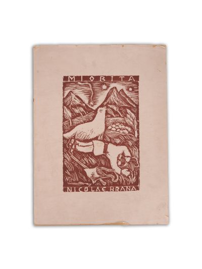 Nicolae Brana, Miorița, album de gravură, 1957, cu dedicație olografă