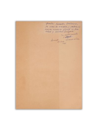 Nicolae Brana, Miorița, album de gravură, 1957, cu dedicație olografă