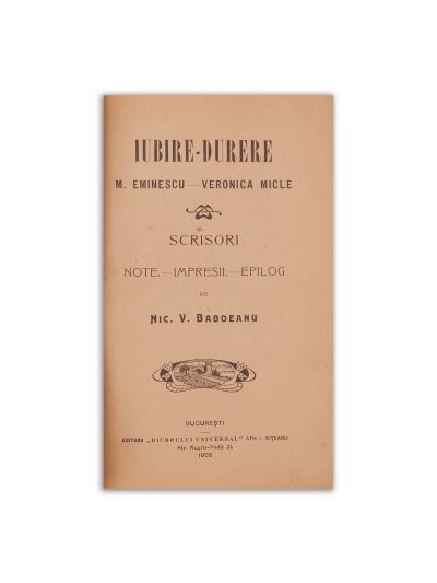 Nic. V. Baboeanu, Iubire-Durere, 1905