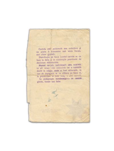 Cartelă pentru pâine pentru o persoană, 21.V.1941