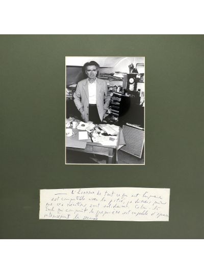 Emil Cioran, Onoarea a tot ce este uman e compatibilă cu mila, filă manuscris