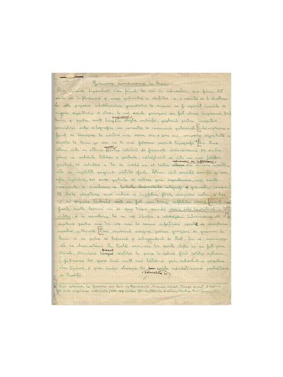 Adrian Maniu, manuscrisul „Gravura românească în lemn”, 1937