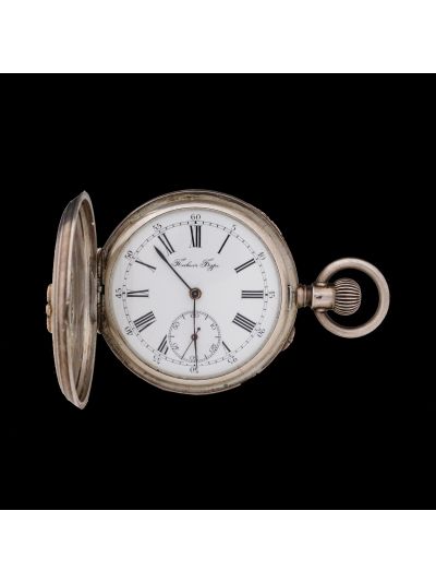 Ceas de buzunar din argint, marca Paul Buhré
