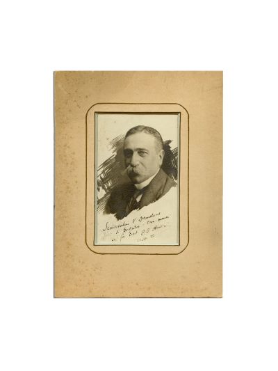 C. C. Arion, fotografie de epocă, cu dedicație pentru Vasile Demetrius