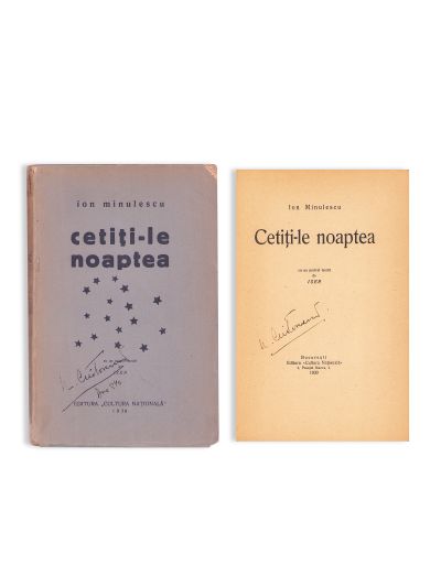 Ion Minulescu, Cetiți-le noaptea, 1930, cu dedicație pentru Nicolae Cristoveanu