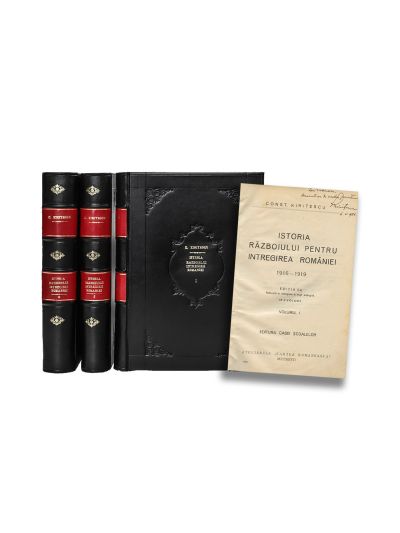 C. Kirițescu, Istoria războiului pentru întregirea neamului, [1924], 3 volume, cu dedicație olografă