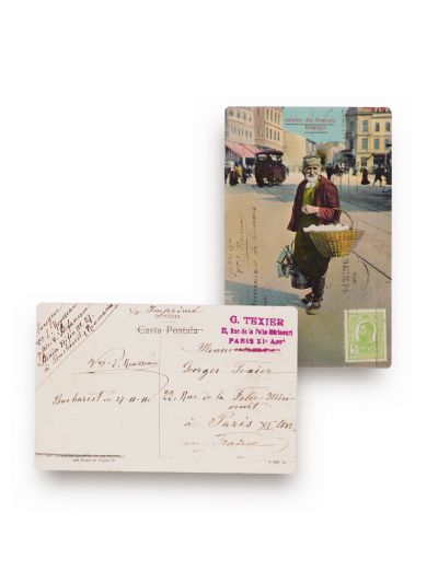 Comercianți ambulanți, patru cărți poștale ilustrate