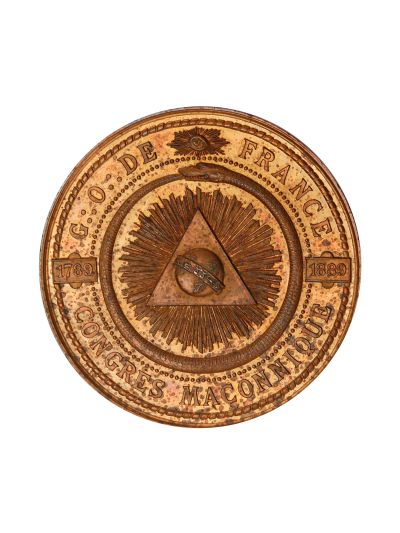 Congrès Maçonnique, medalie din bronz, 1889