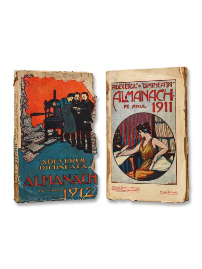 Almanach „Adevărul” și „Dimineața” pe anii 1911 și 1912, două volume 