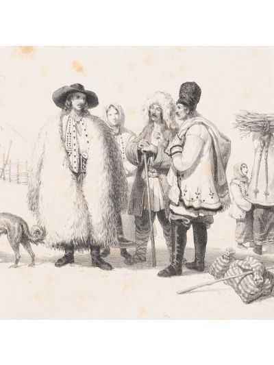 Michel Bouquet, Costumes de la Valachie - planșa 9, litografie, 1843