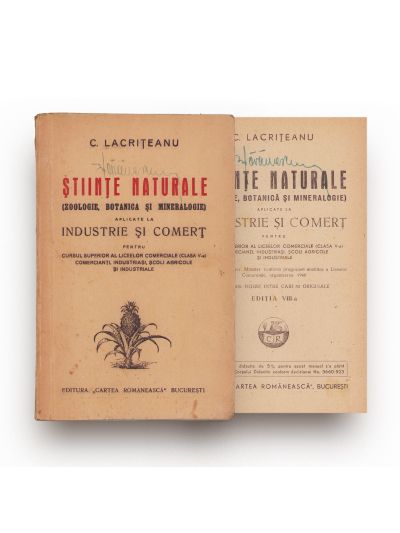 C. Lacrițeanu, Științele naturale aplicate la industrie și comerț, 1946 