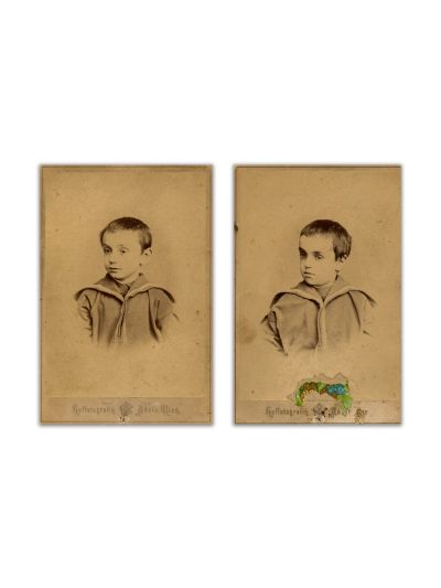 Copiii domnitorului Alexandru Ioan Cuza, două fotografii de cabinet