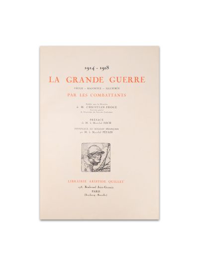 M. Christian-Frogé, La Grande Guerre 1914-1918, 1922, două tomuri