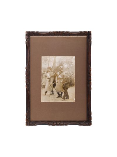 Regele Ferdinand I, principele Carol și principele Nicolae, fotografie de epocă