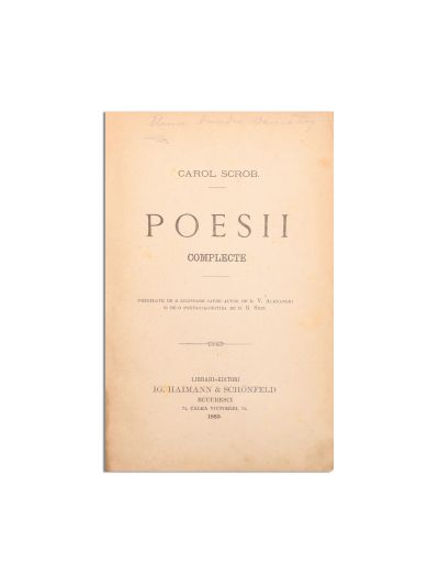 Carol Scrob, Poesii complecte, 1883