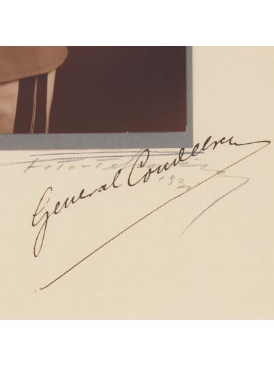 Generalul Nicolae Condeescu, fotografie de epocă cu semnătură olografă